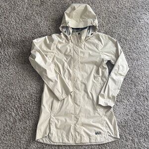 REI Sand-Colored Hooded Jacket